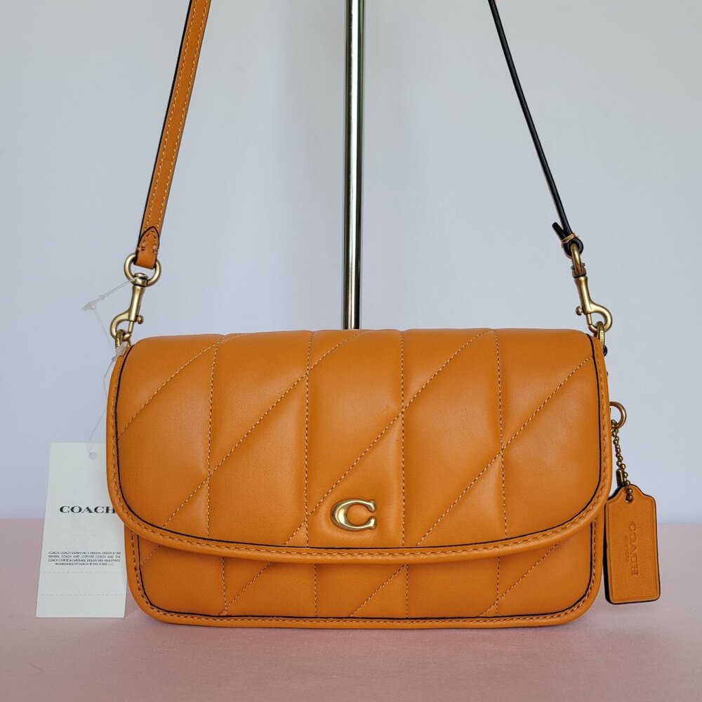 COACH Hayden Quilted Pillow Leather Crossbody Bag- Papaya color⭐